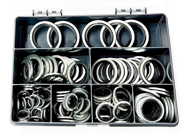 Bonded Washer Sealing Kit - Imperial - 115 Piece Self Centering Seal - BSP